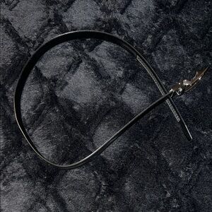 Sleek Black Leather Belt